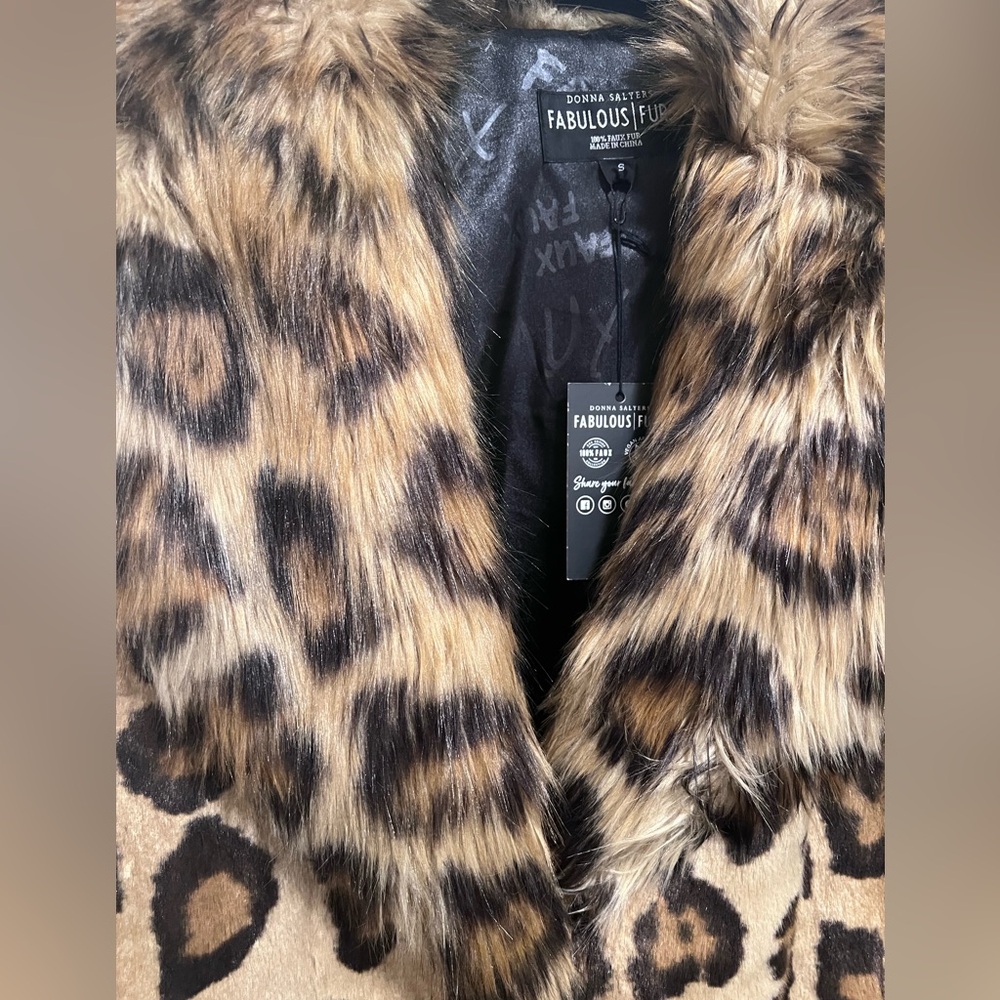 Fabulous Furs Leopard Print Teddy Jacket - Picture 2 of 3